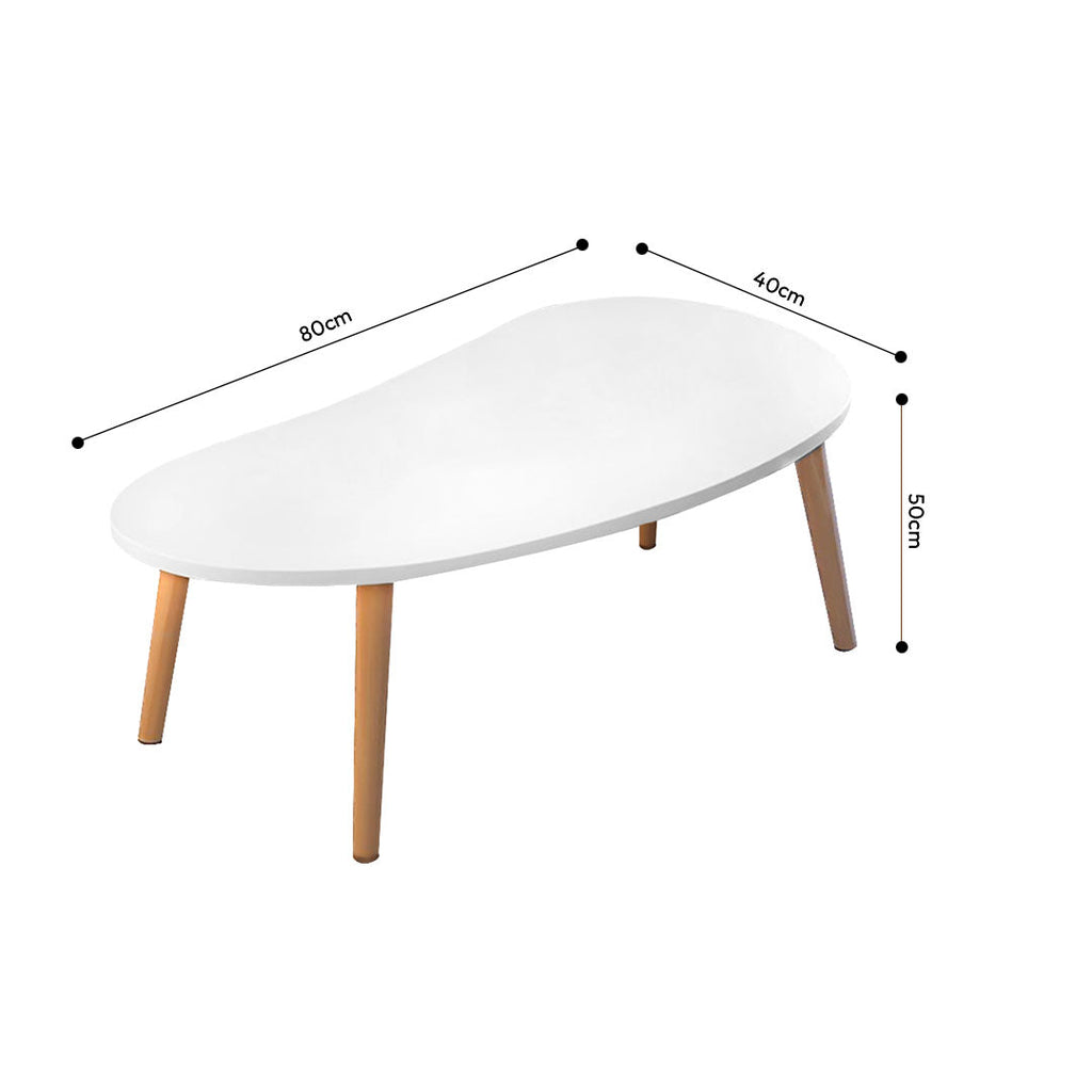 NNEAGS 80x40cm White Living Room Nordic  Coffee Table Simple Modern Home Style