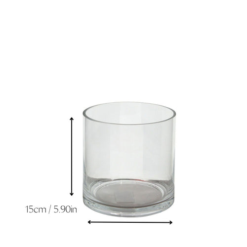 Kerzenglas / Vase 15cm - Handgefertigtes Glas für Kerzen
