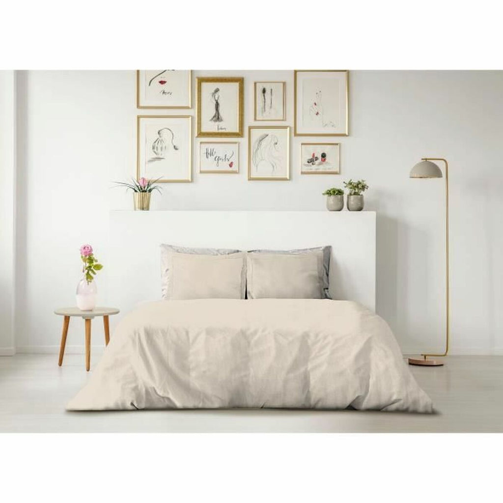 Bettwäsche Set Lovely Home Beige Creme 220 x 240 cm