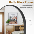 Arched Wall Mirror 24x36 Black Frame Wall Mounted Vanity
