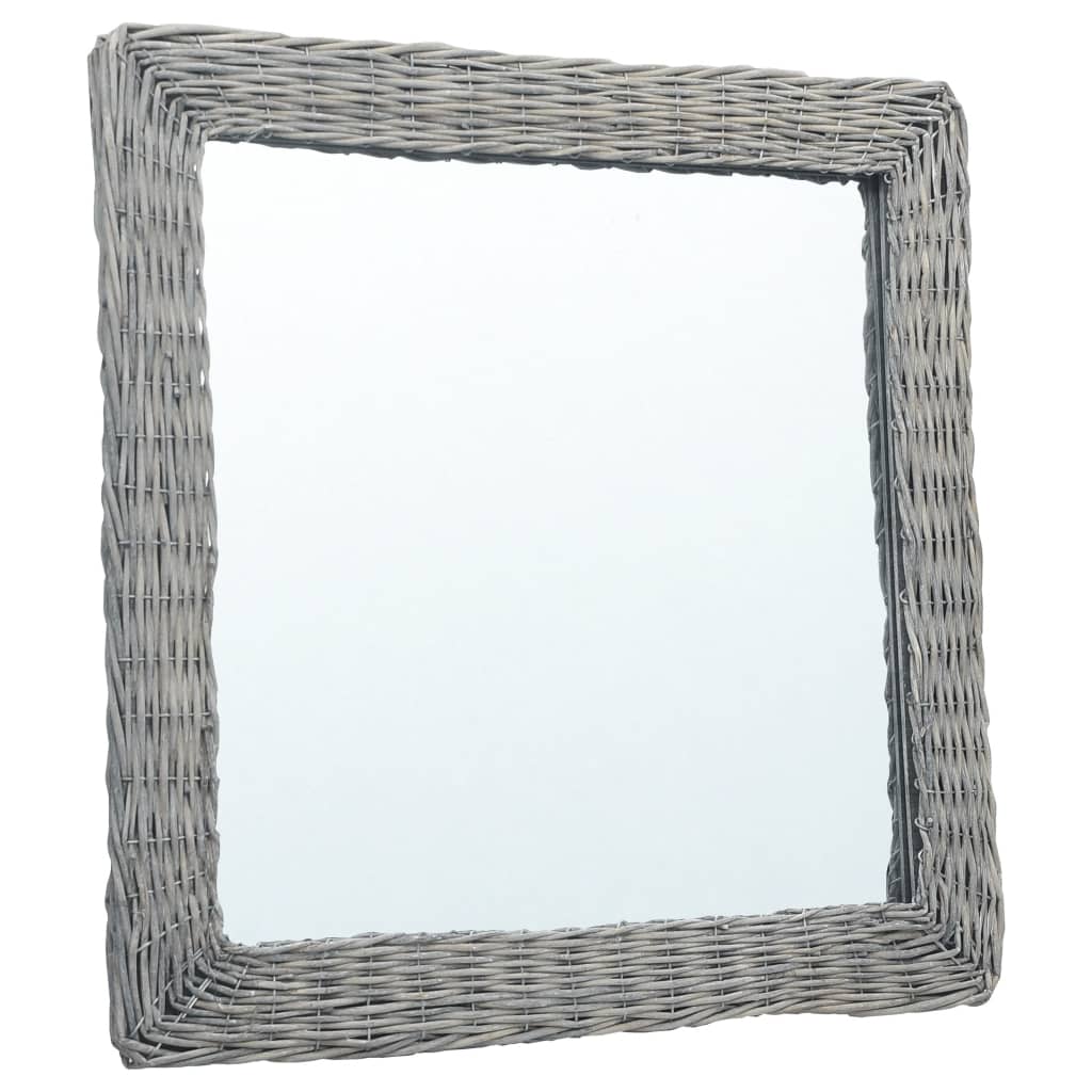 vidaXL Dekorativer Wandspiegel Rattan Rahmen - Badezimmer Flur Spiegel