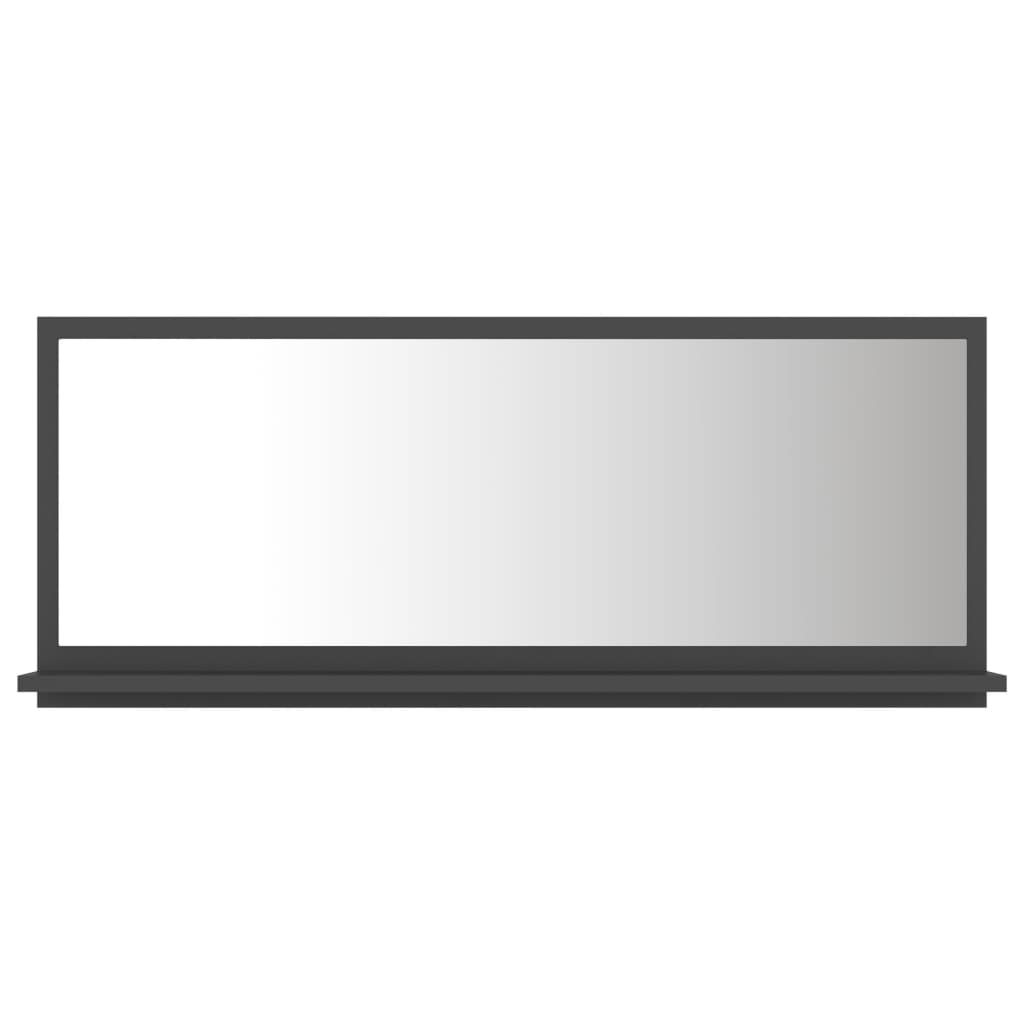 NNEVL Badezimmerspiegel Grau 90cm Spanplatte