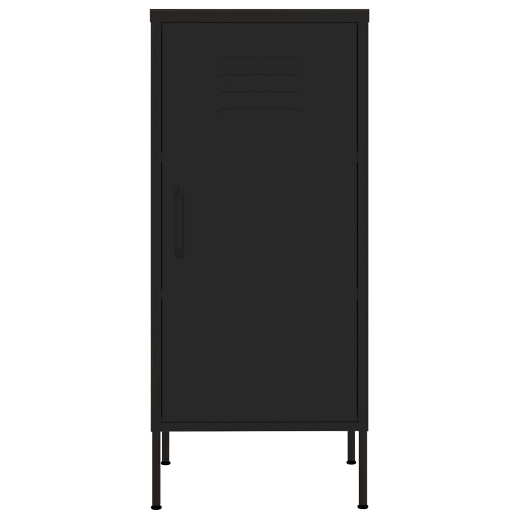 NNEVL Aufbewahrungsschrank Schwarz 42,5x35x101,5 cm Stahl