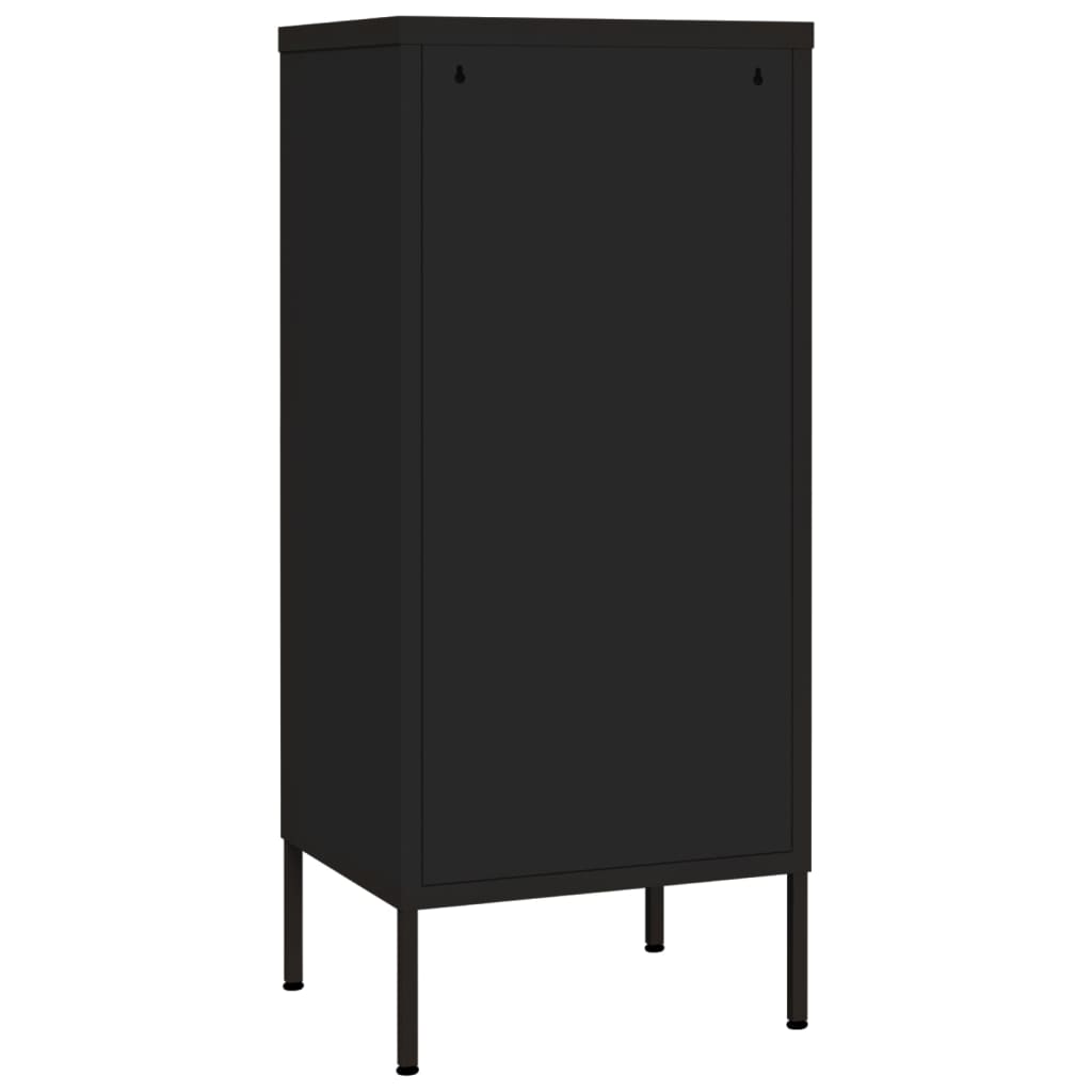 NNEVL Aufbewahrungsschrank Schwarz 42,5x35x101,5 cm Stahl