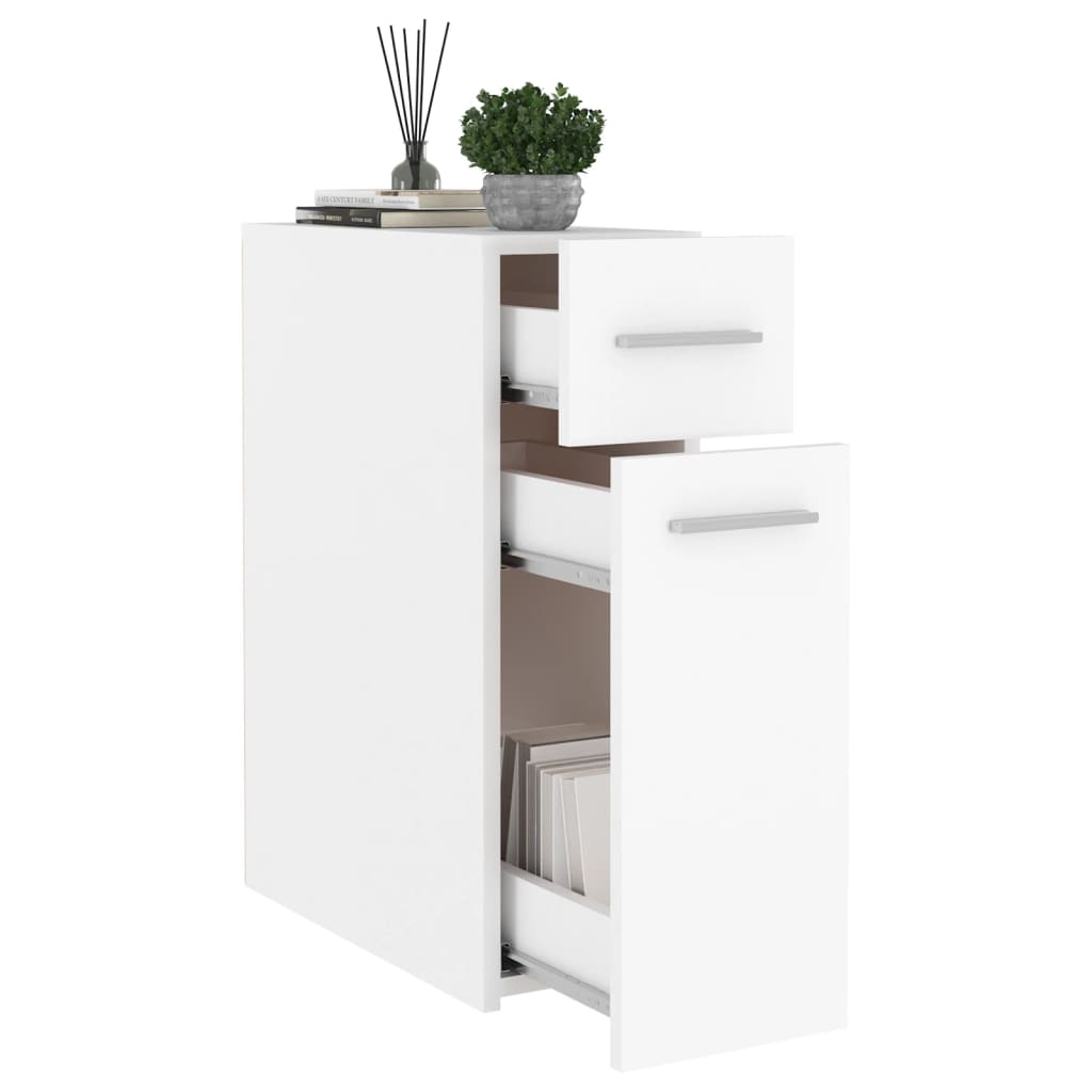 NNEVL Apothekerschrank Weiß 20x45,5x60 cm Spanplatte