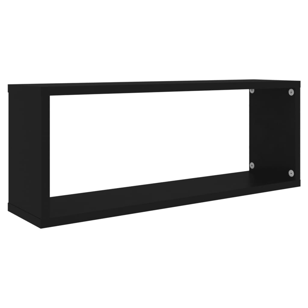 NNEVL Wandregale 4er Set Schwarz 60x15x23 cm Spanplatte