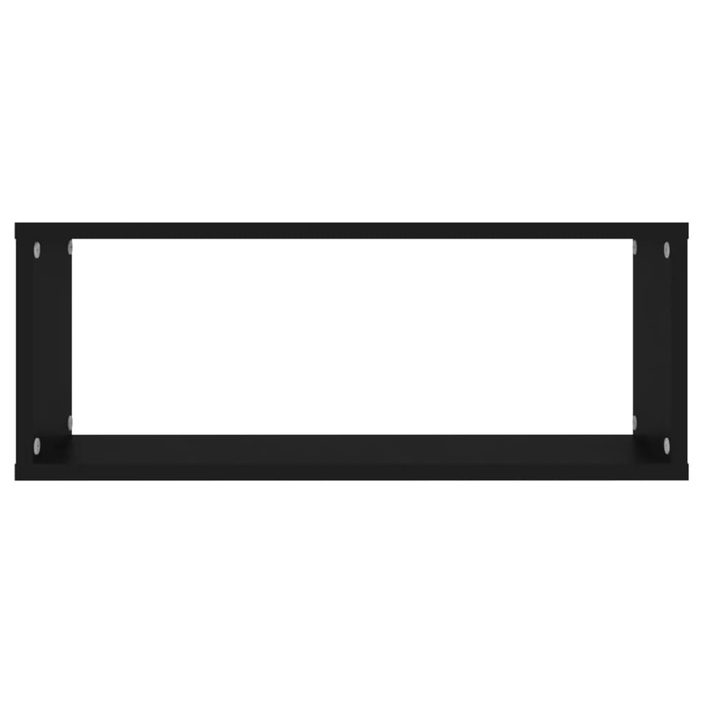 NNEVL Wandregale 4er Set Schwarz 60x15x23 cm Spanplatte