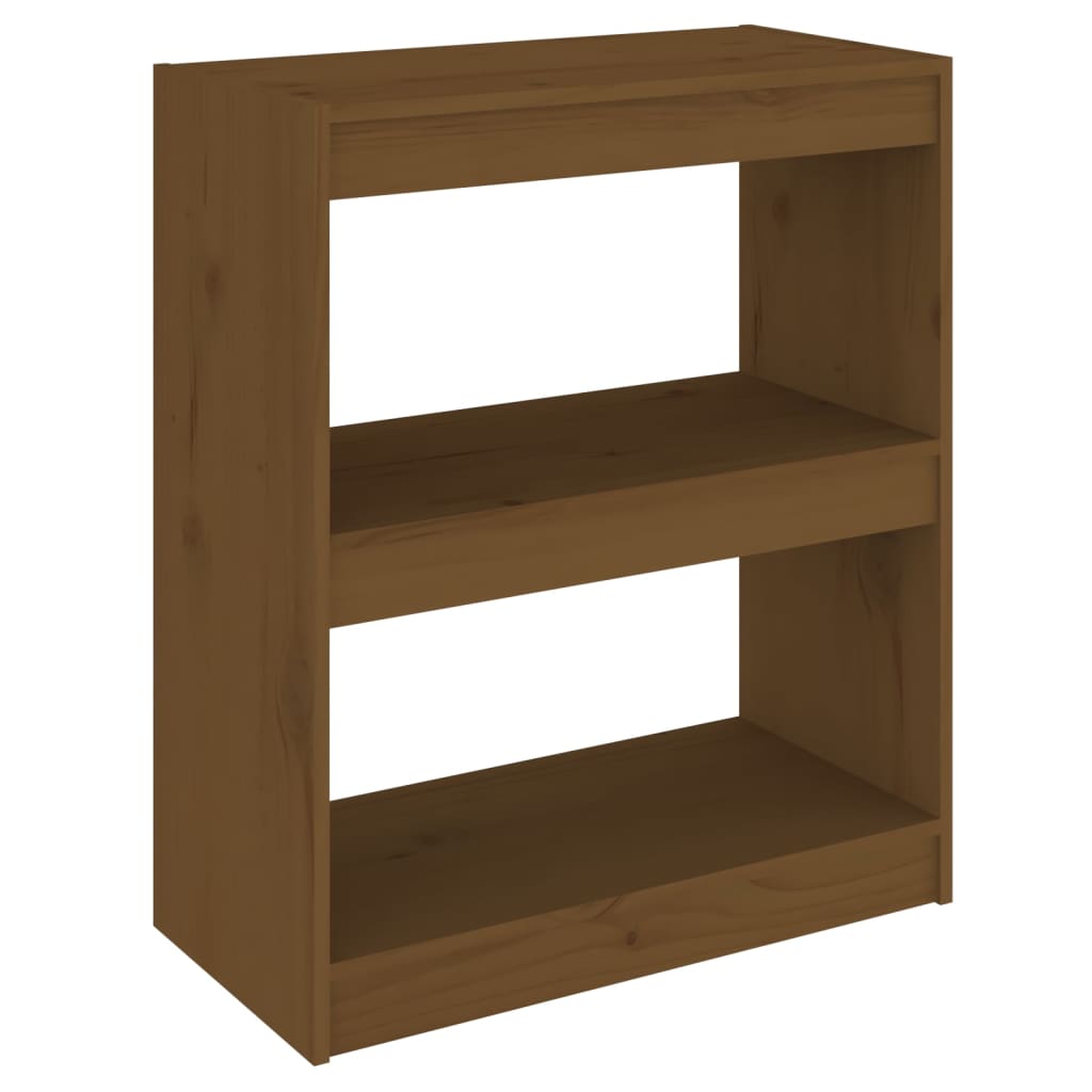 NNEVL Bücherregal/Raumteiler Honigbraun 60x30x71,5 cm Kiefernholz