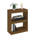 NNEVL Bücherregal/Raumteiler Honigbraun 60x30x71,5 cm Kiefernholz