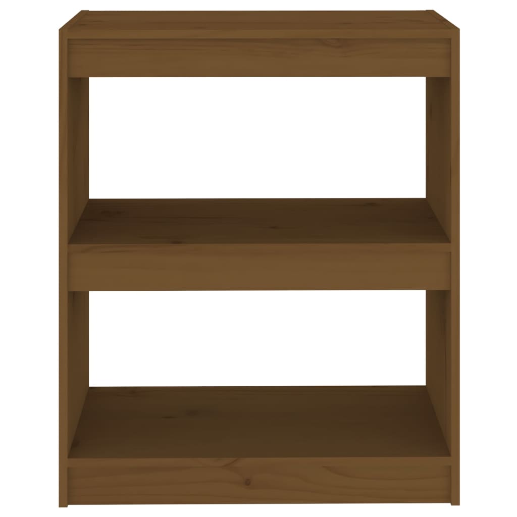 NNEVL Bücherregal/Raumteiler Honigbraun 60x30x71,5 cm Kiefernholz