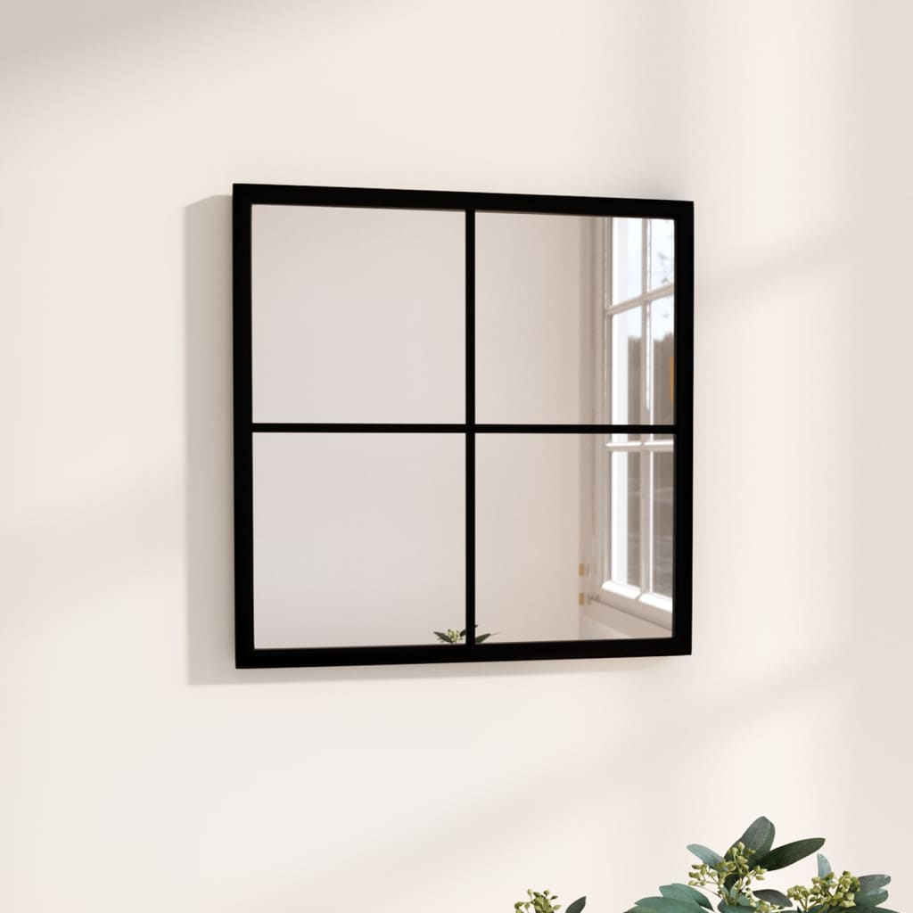 vidaXL Fenster Wandspiegel Metall - Dekorativer Spiegel für Badezimmer