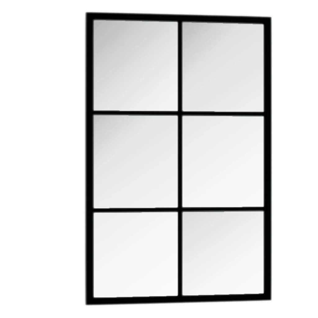 vidaXL Fenster Wandspiegel Metall - Dekorativer Spiegel für Badezimmer