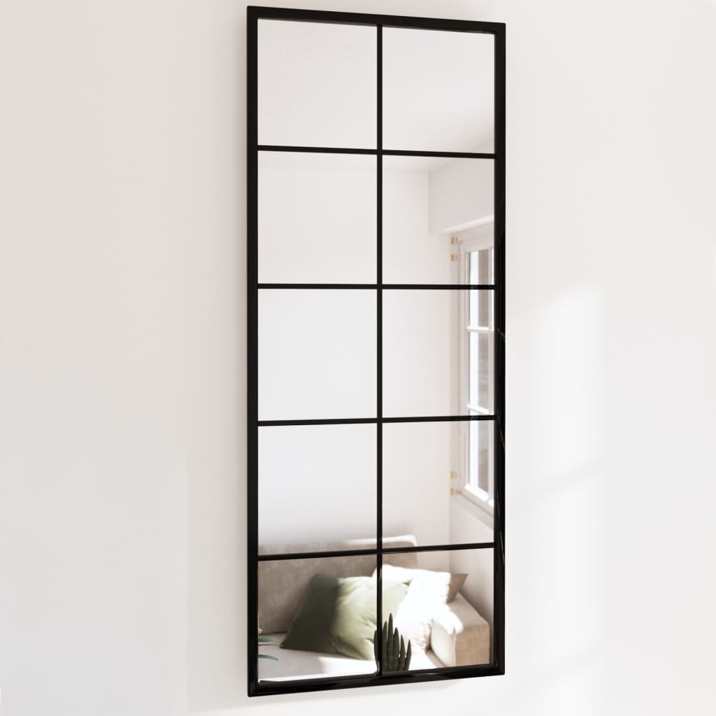 vidaXL Fenster Wandspiegel Metall - Dekorativer Spiegel für Badezimmer