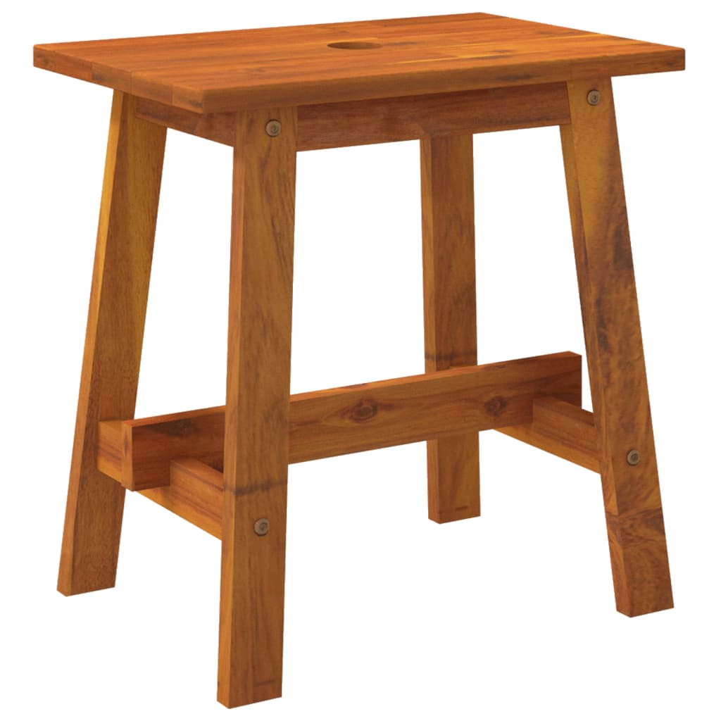 NNEVL Hocker 45x29x45 cm Rechteckig Massivholz Akazie - Stabiler Holzhocker