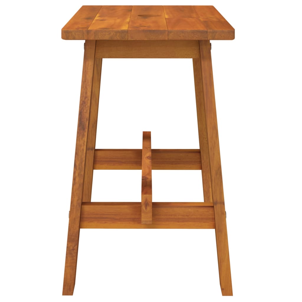 NNEVL Hocker 45x29x45 cm Rechteckig Massivholz Akazie - Stabiler Holzhocker