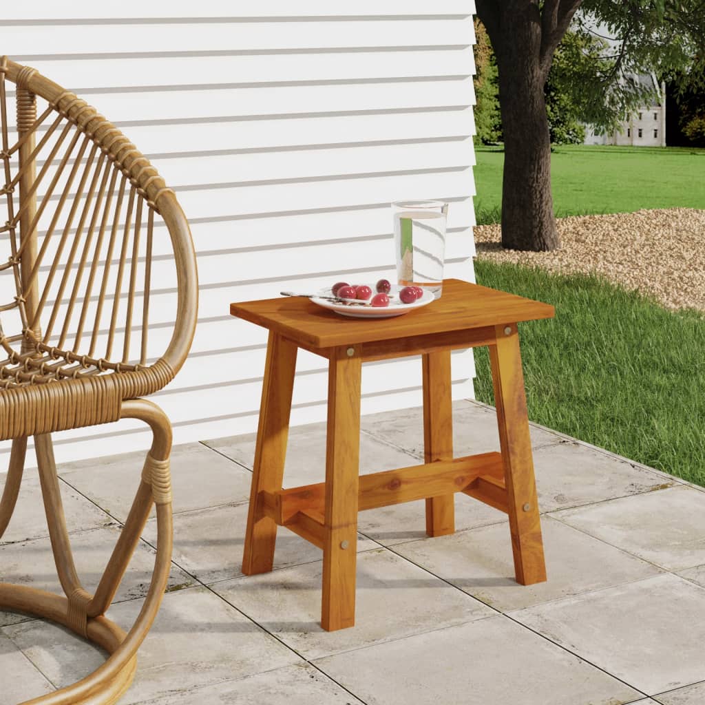 NNEVL Hocker 45x29x45 cm Rechteckig Massivholz Akazie - Stabiler Holzhocker