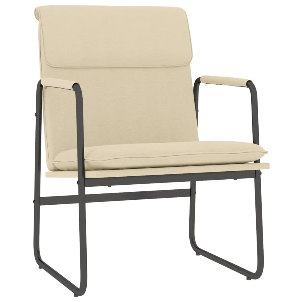 NNEVL Lounge Sessel Creme 55x64x80 cm - Gemütlicher Relaxsessel mit Stoffbezug