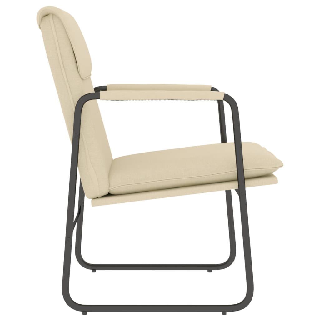 NNEVL Lounge Sessel Creme 55x64x80 cm - Gemütlicher Relaxsessel mit Stoffbezug