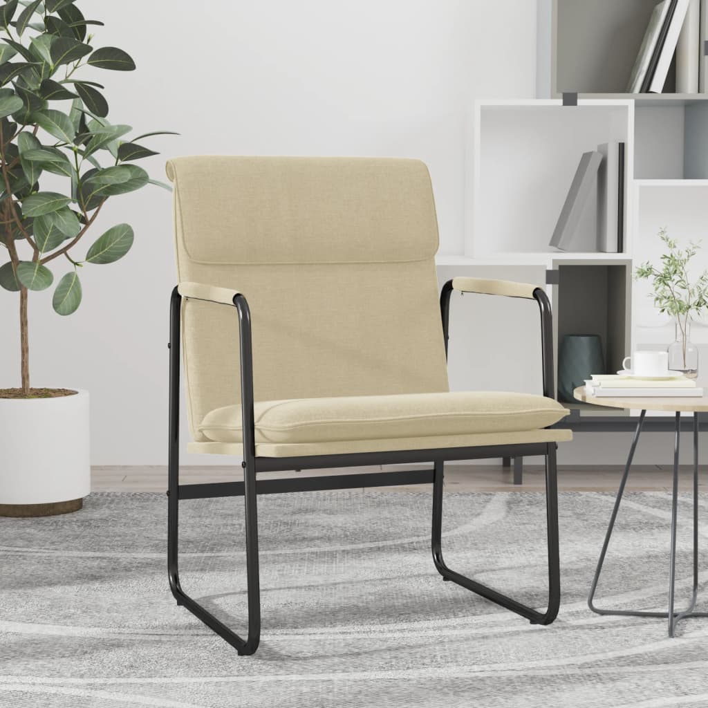 NNEVL Lounge Sessel Creme 55x64x80 cm - Gemütlicher Relaxsessel mit Stoffbezug