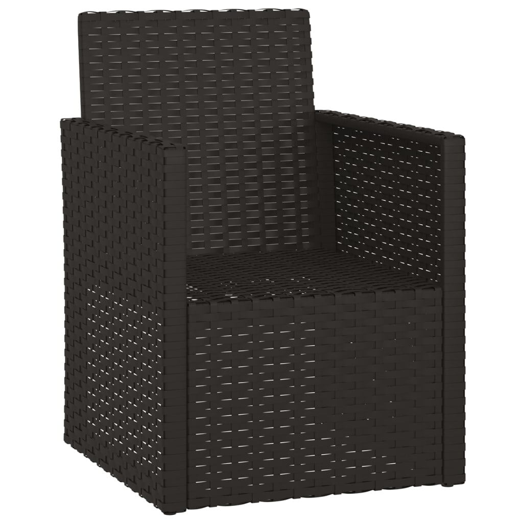 NNEVL Garten-Sessel mit Kissen Schwarz Poly-Rattan
