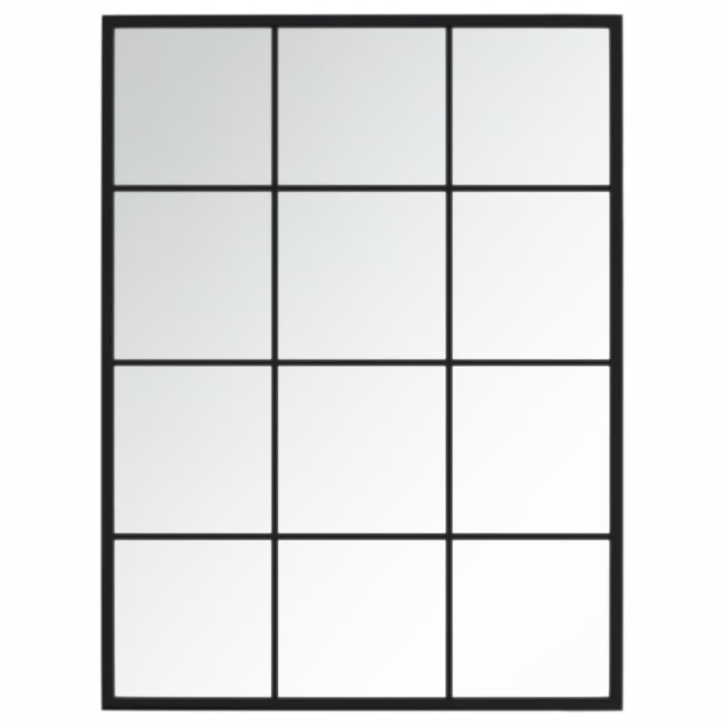 vidaXL Fenster Wandspiegel Metall - Dekorativer Spiegel für Badezimmer