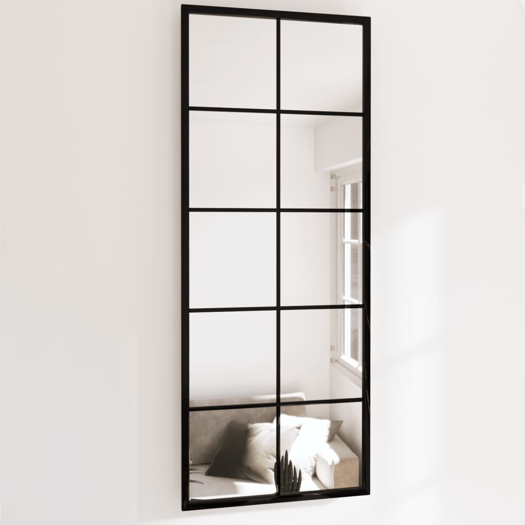 vidaXL Fenster Wandspiegel Metall - Dekorativer Spiegel für Badezimmer