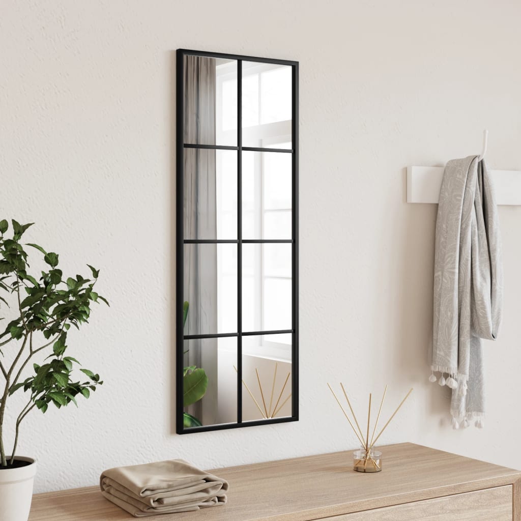 vidaXL Fenster Wandspiegel Metall - Dekorativer Spiegel für Badezimmer