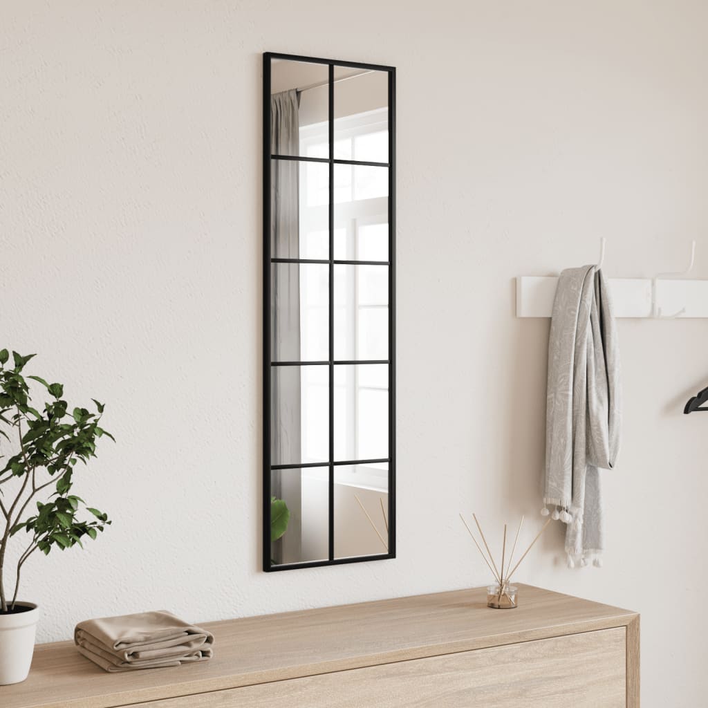 vidaXL Fenster Wandspiegel Metall - Dekorativer Spiegel für Badezimmer