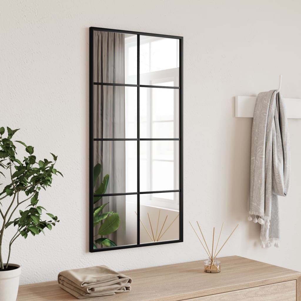 vidaXL Fenster Wandspiegel Metall - Dekorativer Spiegel für Badezimmer