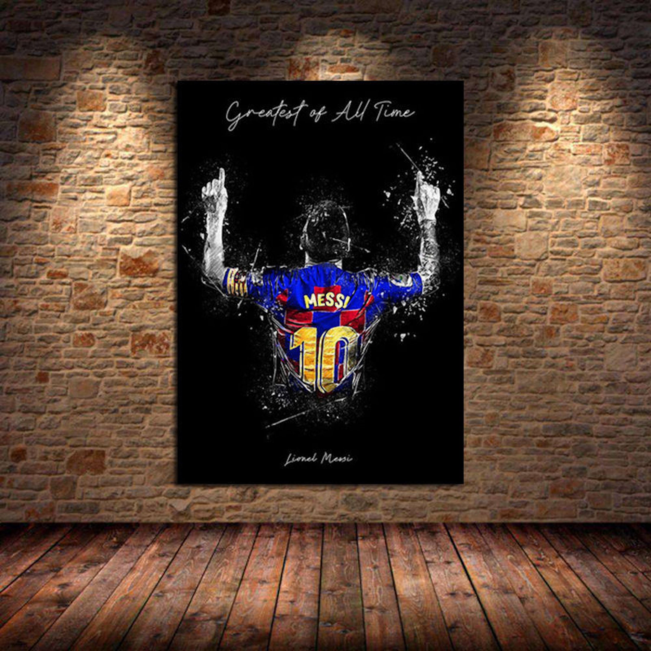 Poster Fußball Lionel Messi und andere Spieler als Deko Print ohne Rahmen