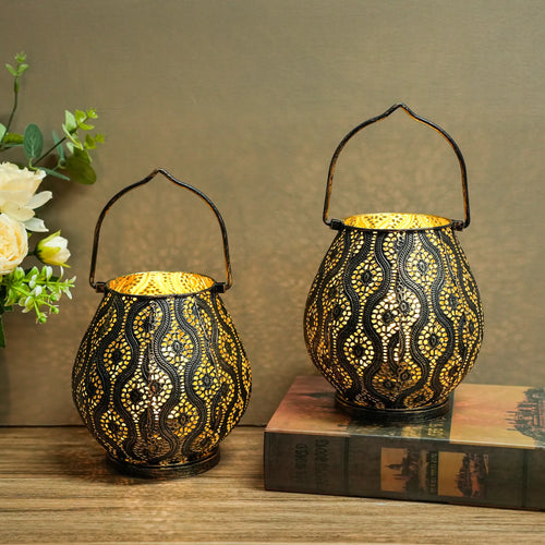 8'' High Battery Powered Cordless Lamp Metal Table Lamps