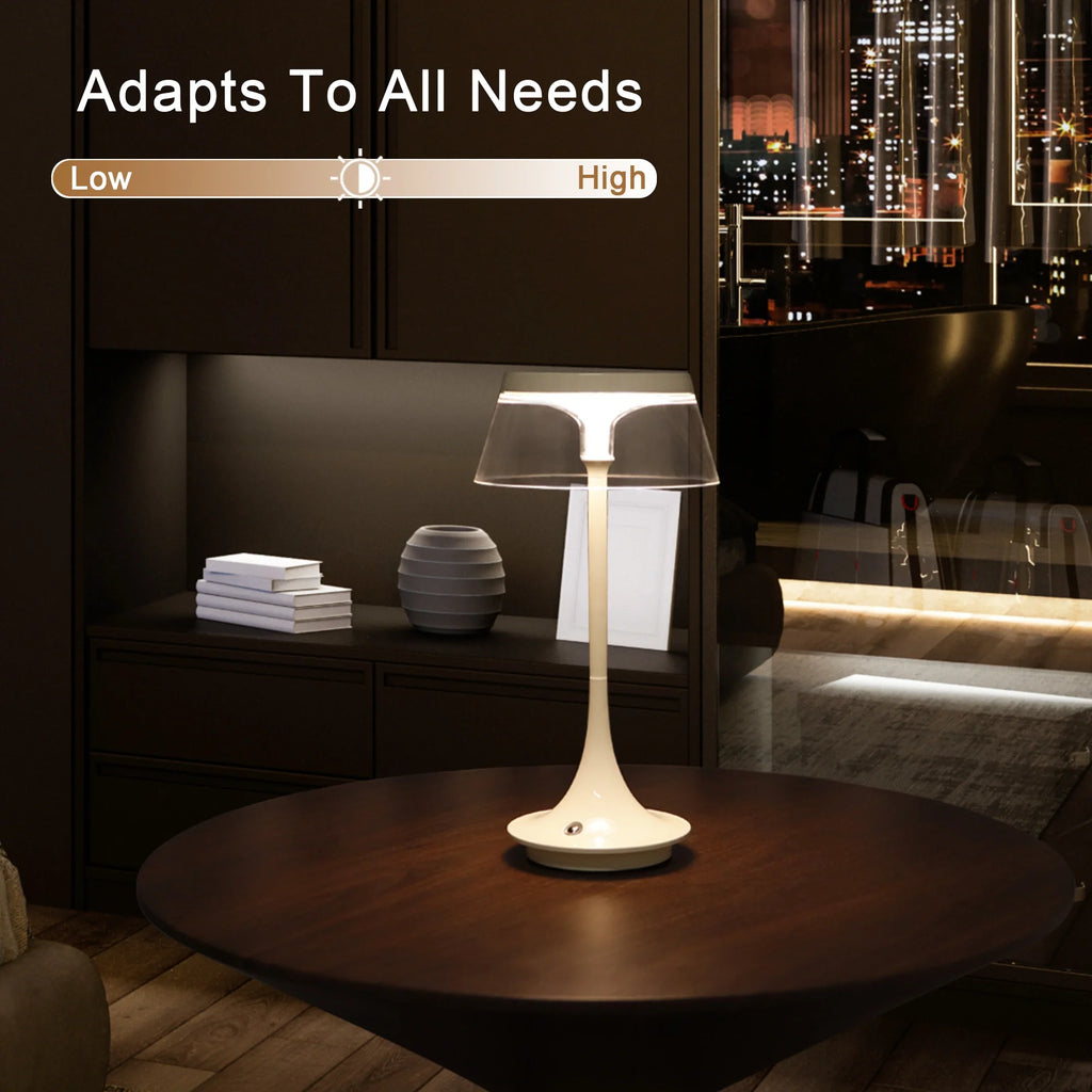10.5" H Nightstand Lamp 3-Color Light Dimmable