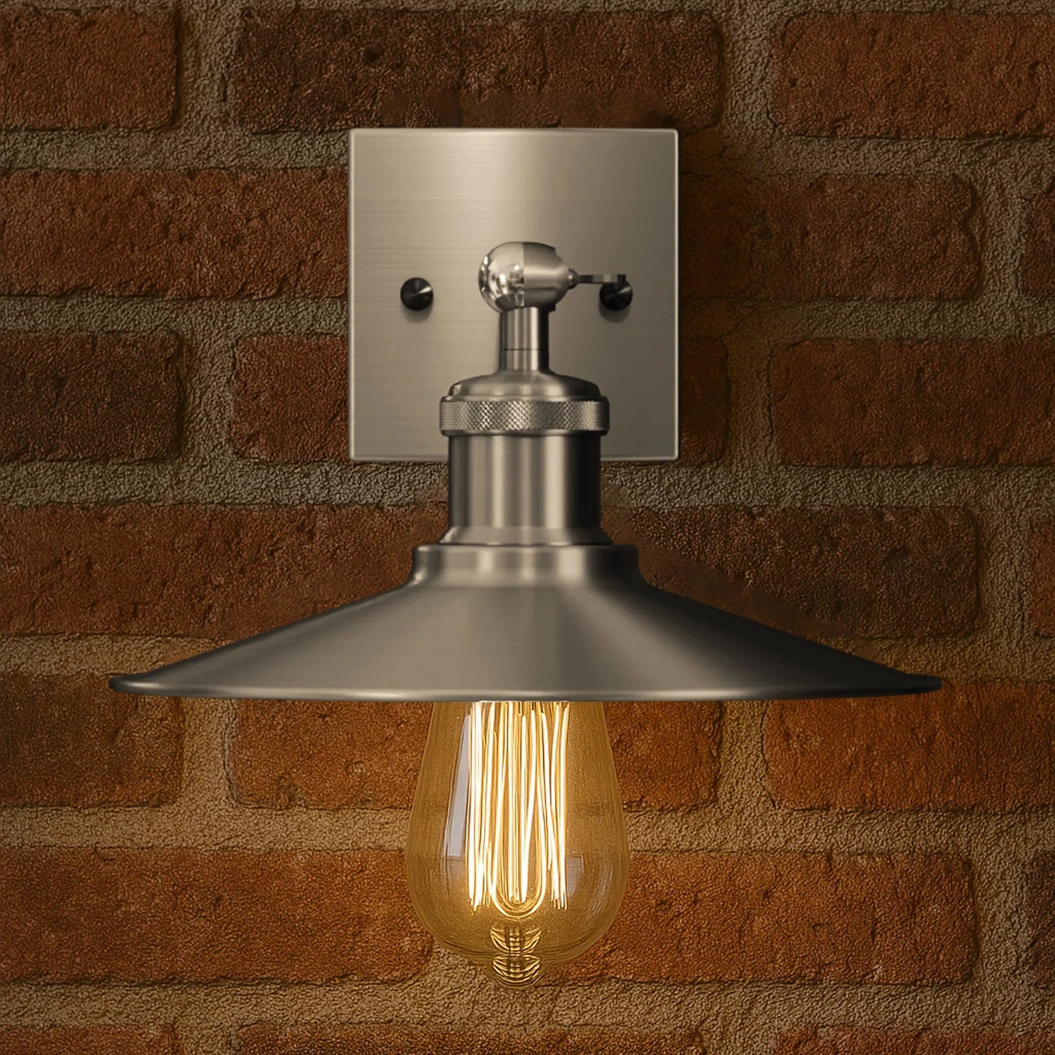 Wandlampe Satin Nickel - Elegante Wandleuchte für Wohnzimmer & Flur