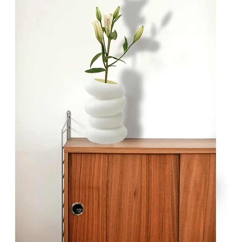 Ceramic Spiral Vase Flower Holder