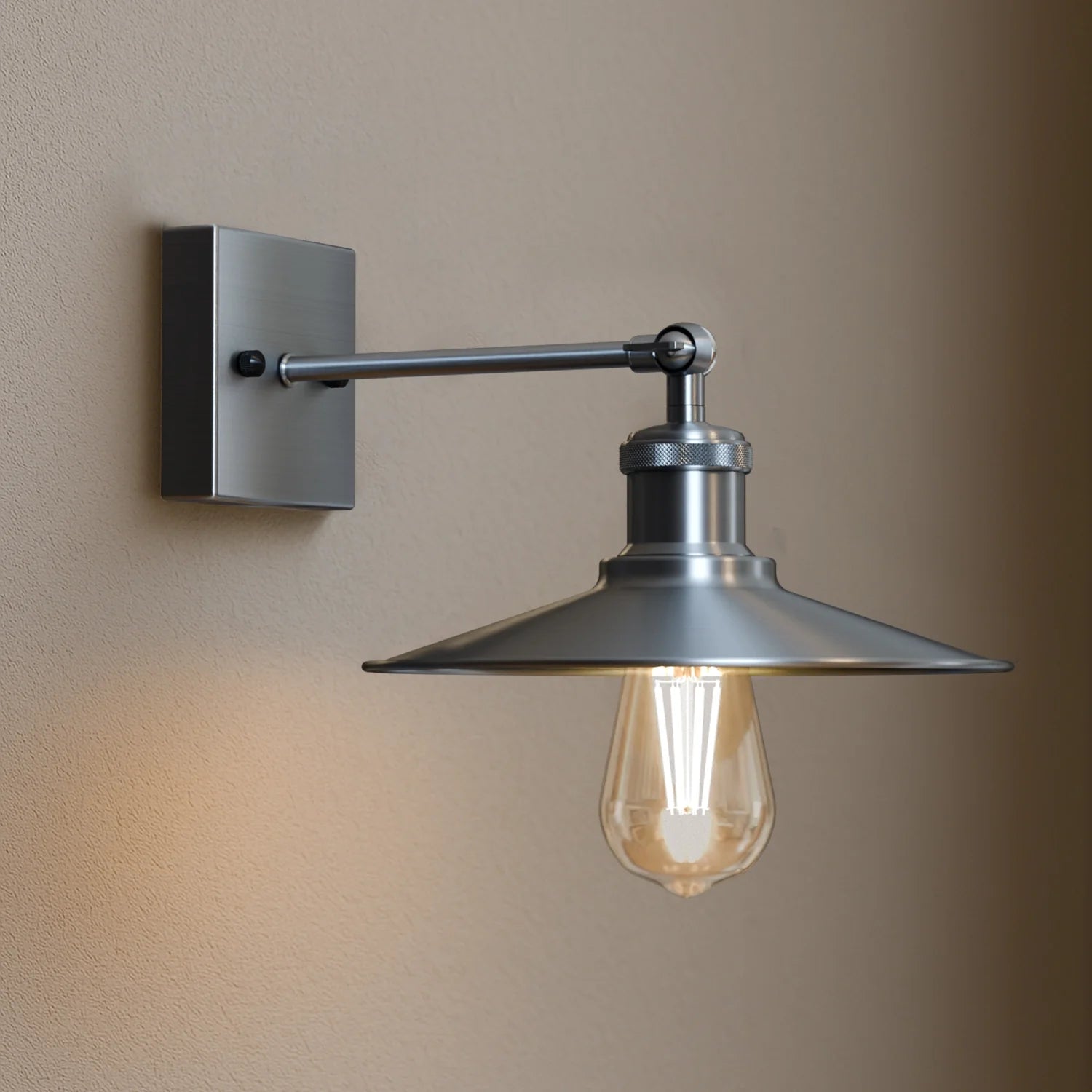 Wandlampe Satin Nickel - Elegante Wandleuchte für Wohnzimmer & Flur