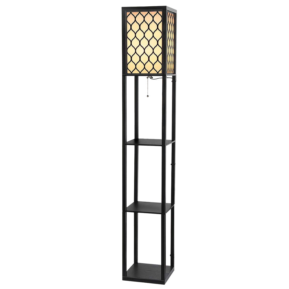 NNEDSZ Stehlampe mit Regal & LED - Vintage Leseleuchte für Schlafzimmer
