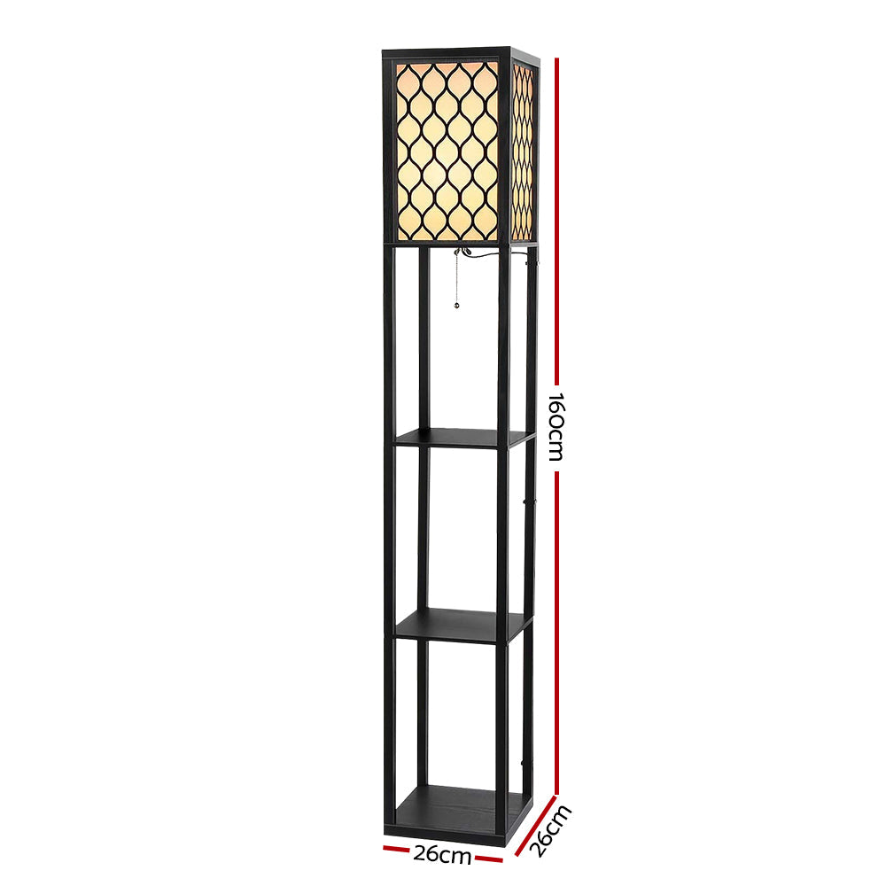 NNEDSZ Stehlampe mit Regal & LED - Vintage Leseleuchte für Schlafzimmer