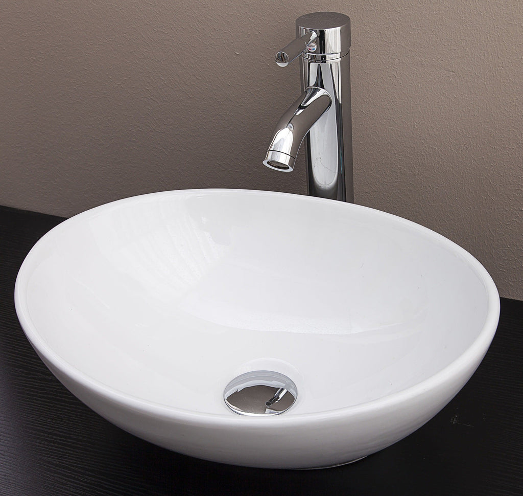 NNEDSZ Aufsatzwaschbecken Oval Keramik für Badezimmer