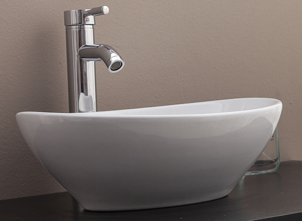 NNEDSZ Aufsatzwaschbecken Oval Keramik für Badezimmer