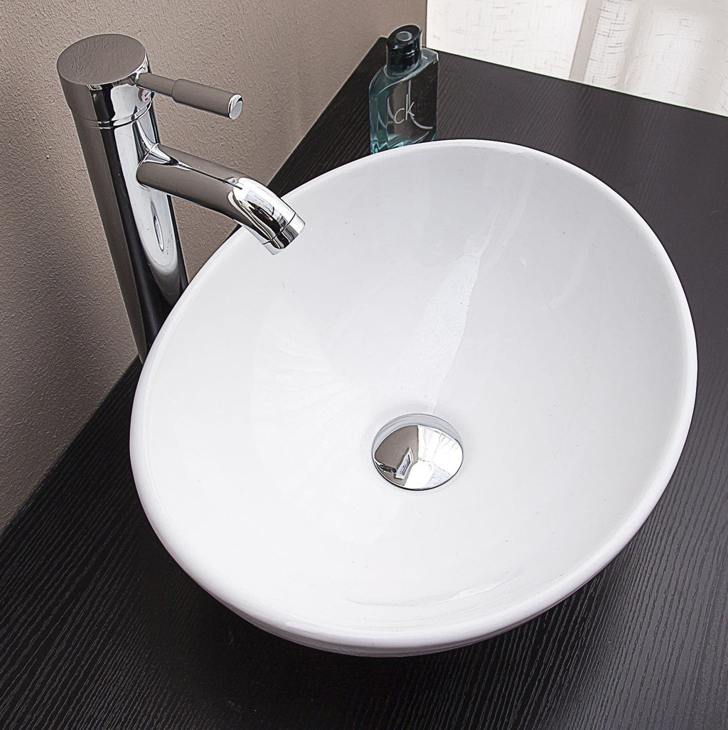 NNEDSZ Aufsatzwaschbecken Oval Keramik für Badezimmer