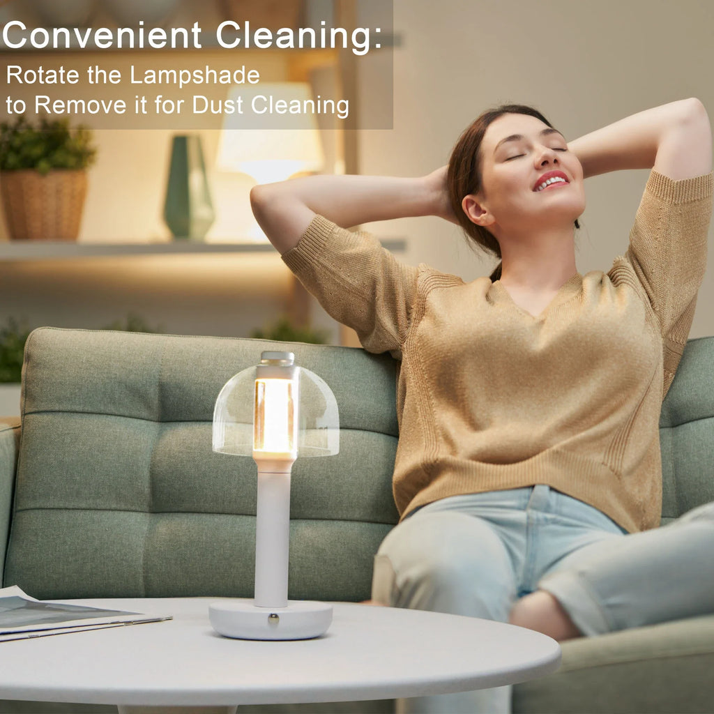 10" H Table Lamp 3-Color Light Dimmable Lamp