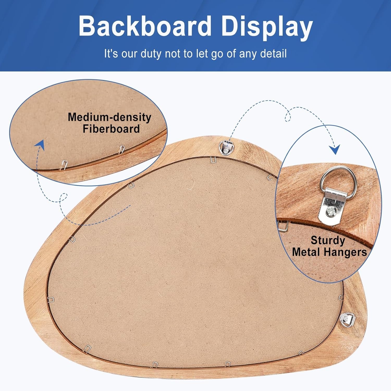 Black Walnut Irregular Wood Wall Mirror Fifteen ByTenInches
