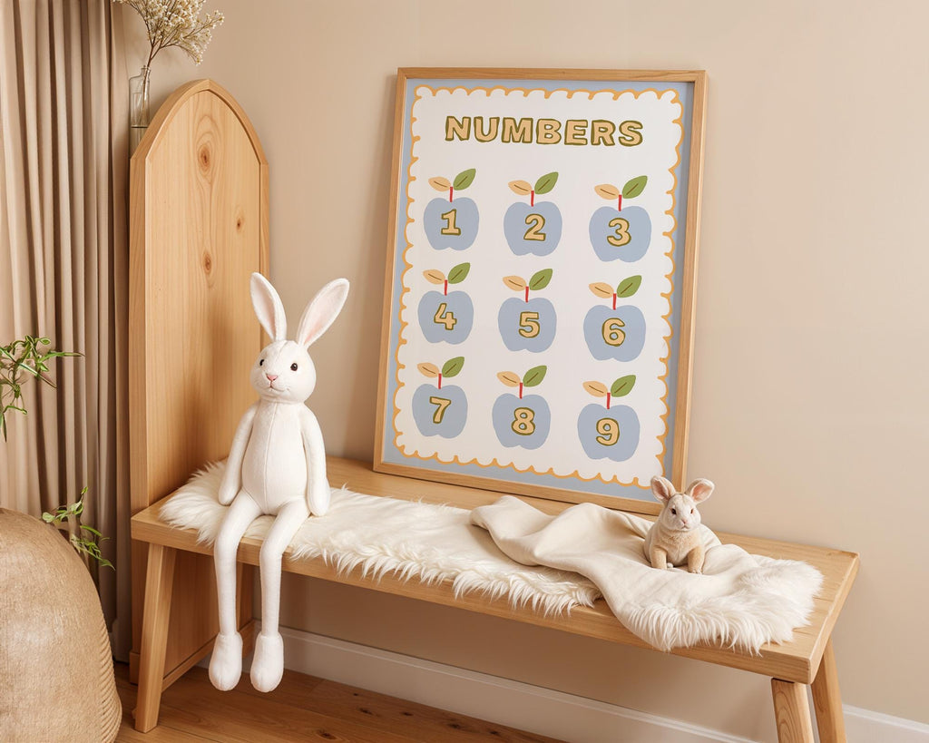 Poster Kinderzimmer Herzen · Love Design mit Blumen & Mustern · Warme Farben · Liebevolle Wanddeko · Deko Print ohne Rahmen