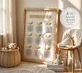 Poster Kinderzimmer Herzen · Love Design mit Blumen & Mustern · Warme Farben · Liebevolle Wanddeko · Deko Print ohne Rahmen