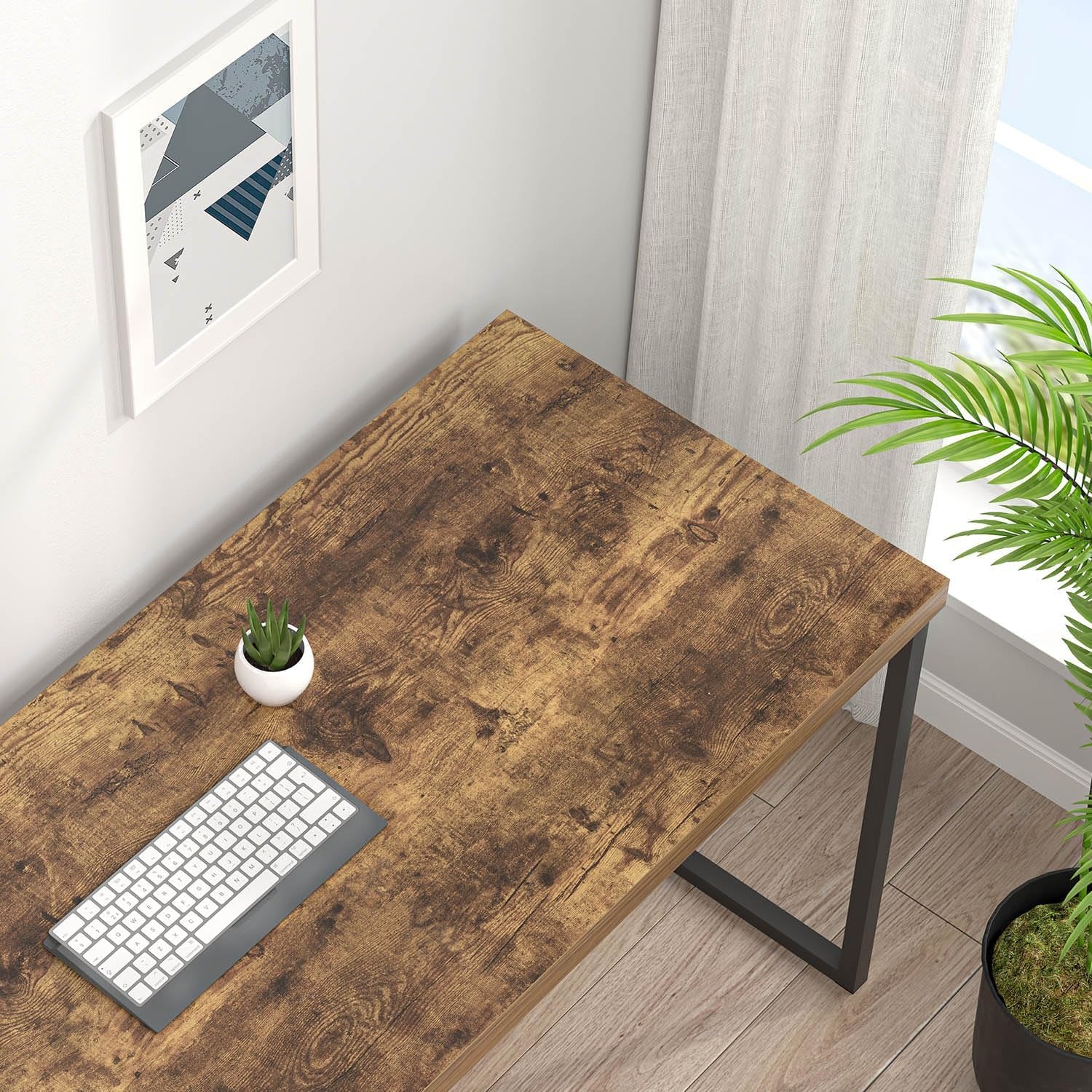 Industrial Computer Desk for Home Office and Study