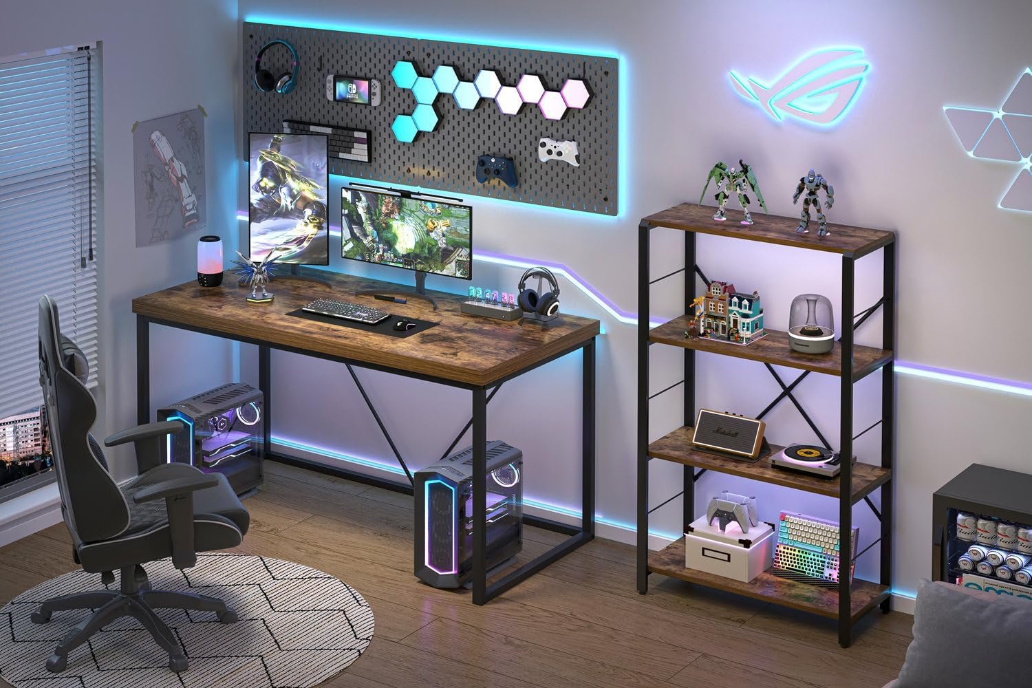 Industrial Computer Desk for Home Office and Study