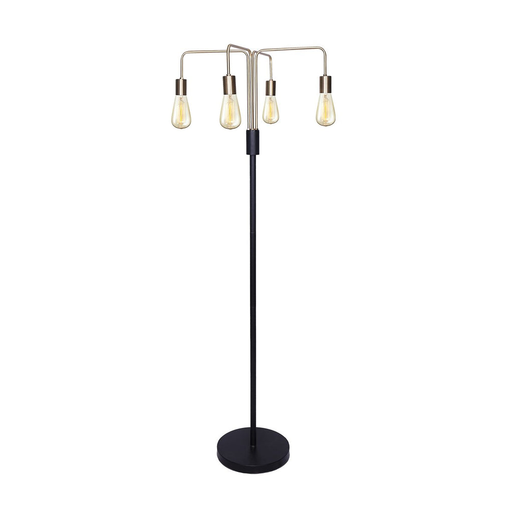 NNEDPE 4-flammige Industrial Stehlampe - Vintage Standleuchte für Wohnzimmer