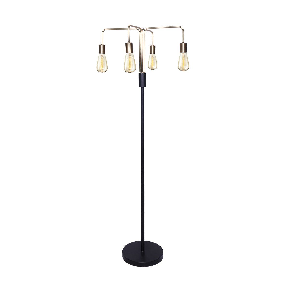 NNEDPE 4-Light Industrial Floor Lamp
