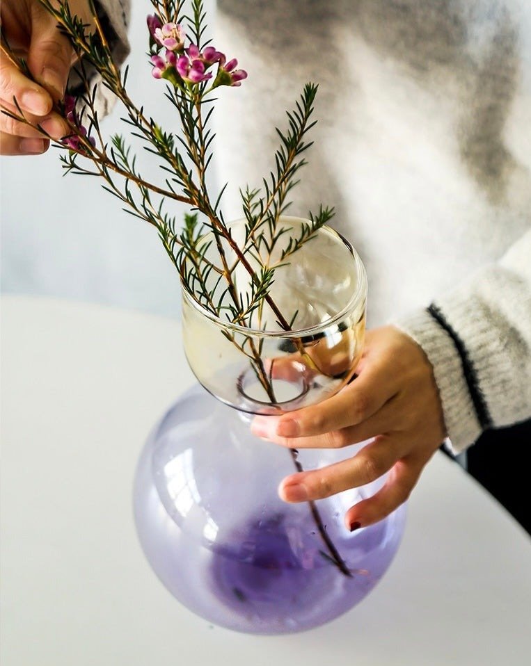 Moderne Handgeblasene Glasvase - Zeitgenössische Dekorative Kunstvase
