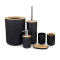 Badezimmer Accessoires Set Schwarz (6-teilig)